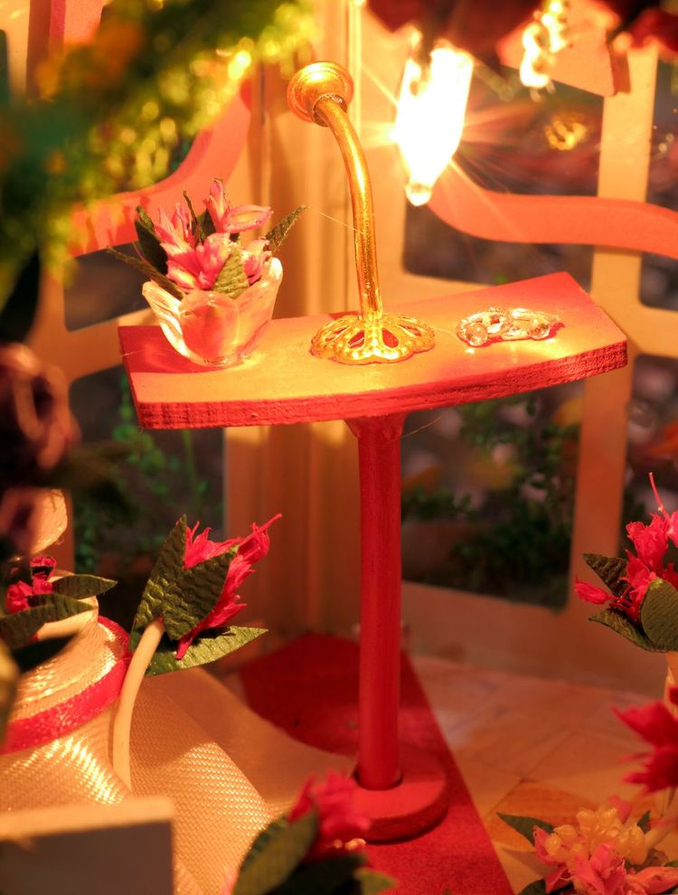 Набор для создания миниатюры (румбокс) «Свадебный фонарик (с фигурками)» — картинка 4