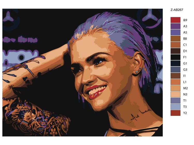 Картина по номерам «Руби Роуз 2» — картинка 2