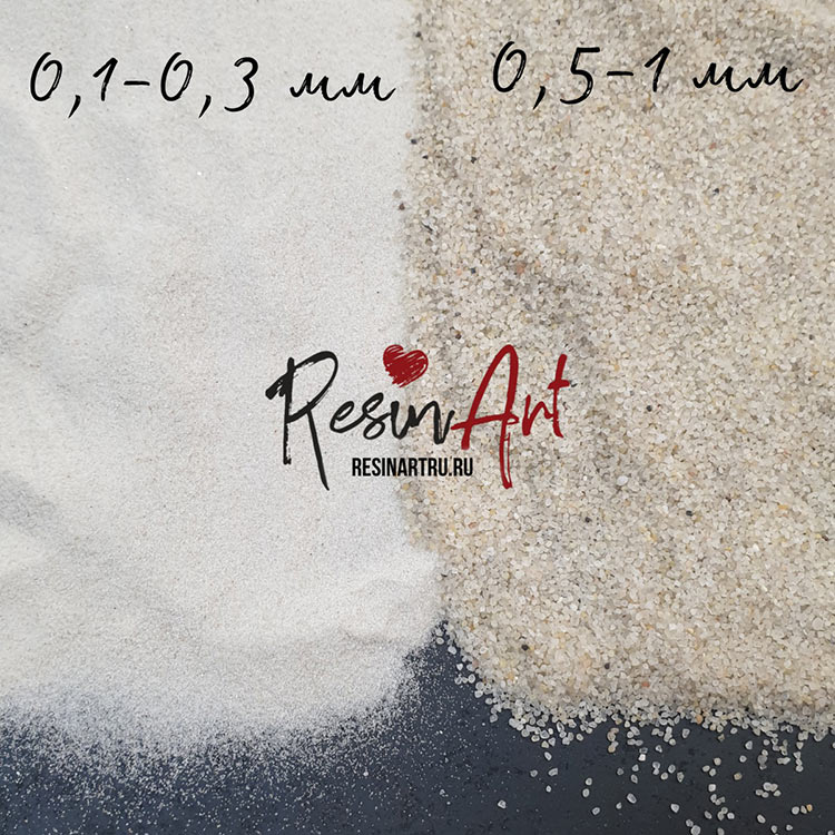 Натуральный кварцевый песок (фракция 0,1–0,3 мм), ResinArt — картинка 3