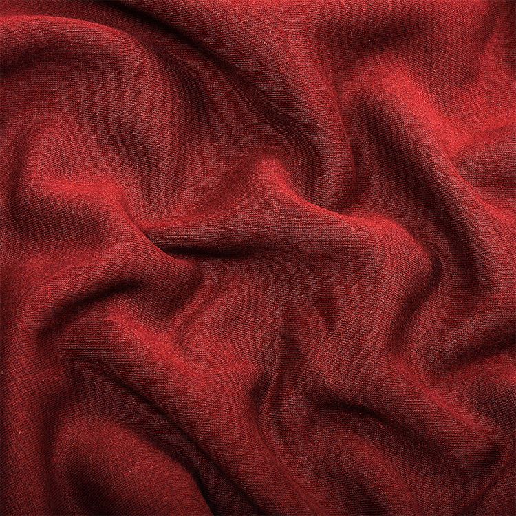 Ткань трикотаж Футер 3х нитка, начес, хлопок, 10 м, ширина 185 см, 320 г/м2, цвет: вишня, TBY — картинка 2