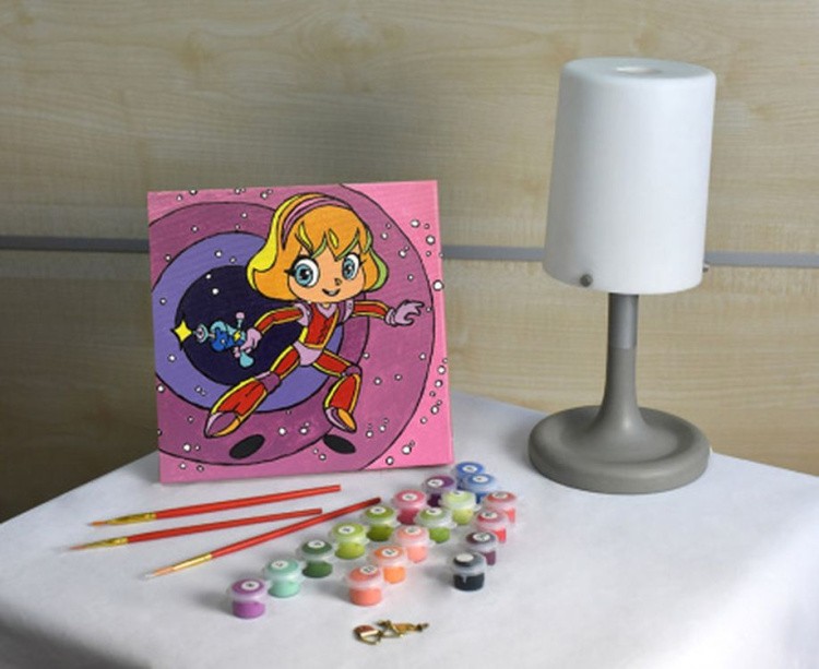Картина по номерам «Космическая девочка» — картинка 3