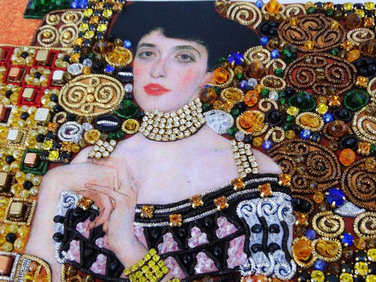 Набор для вышивания хрустальными камнями «Адель Блох-Бауэр» Густава Климта — картинка 13