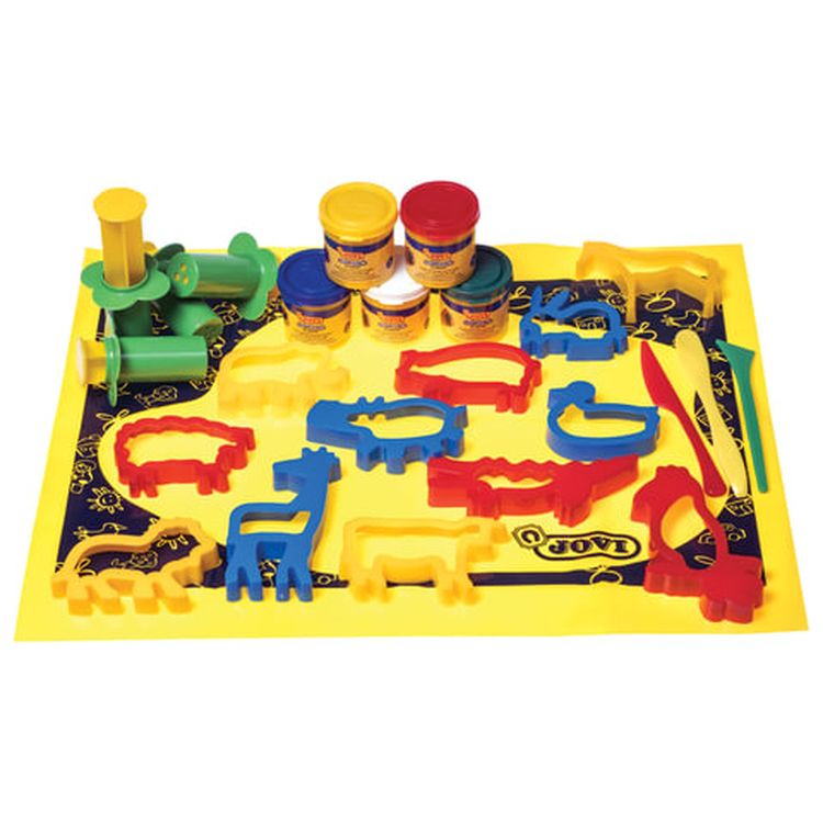 Пластилин на растительной основе «Зоопарк» JOVI (Испания), 5 цветов, 20 предметов — картинка 4