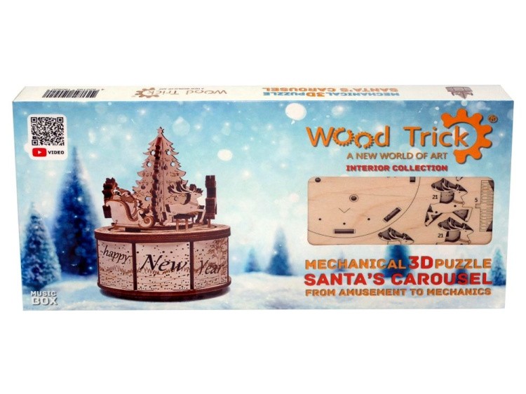 Сборная музыкальная шкатулка Wood Trick Карусель Санты
 — картинка 4