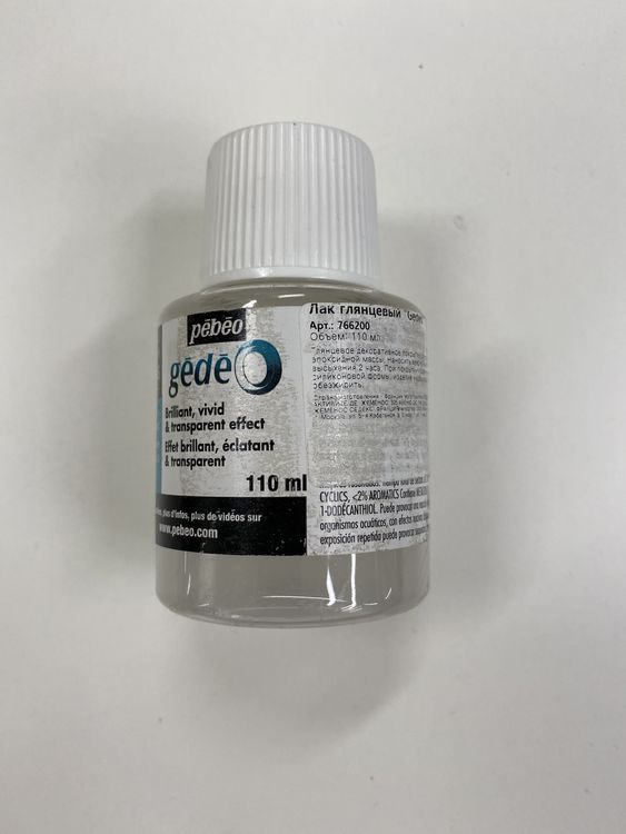 УЦЕНКА. Лак глянцевый Gedeo 110 мл, Pebeo (повреждена наклейка, потерян товарный вид) — картинка 2
