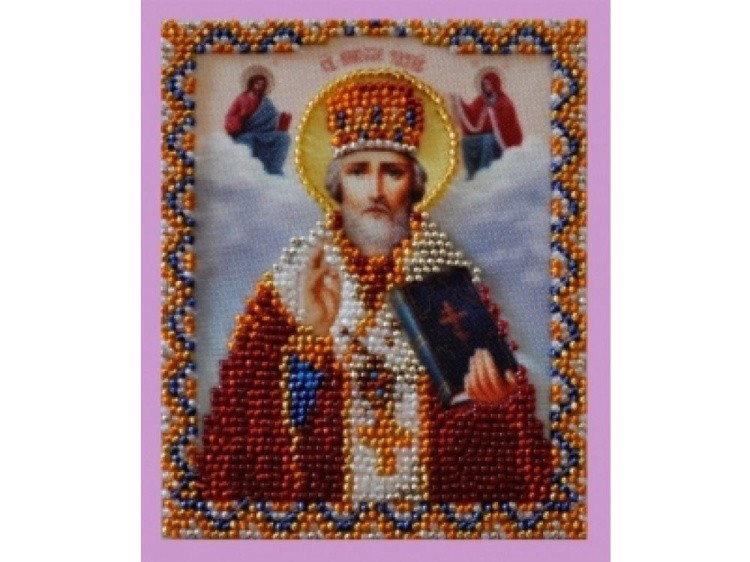 Набор для вышивания бисером Миниатюрная «Икона святителя Николая Чудотворца»