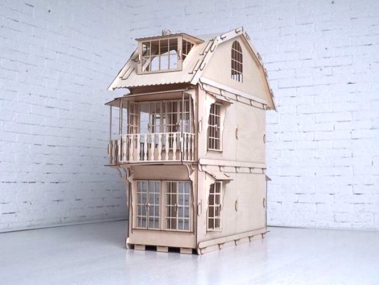 Конструктор 3D деревянный «Большой дом для кукол», Lemmo — картинка 3