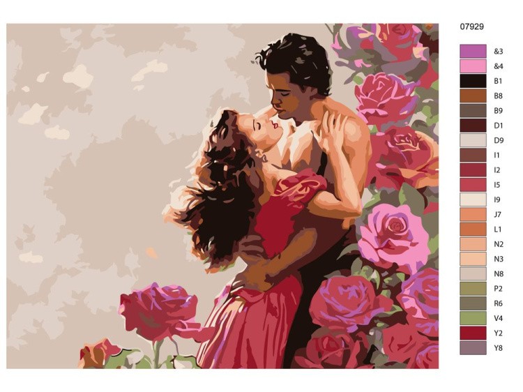 Картина по номерам «Свидание в саду» — картинка 2