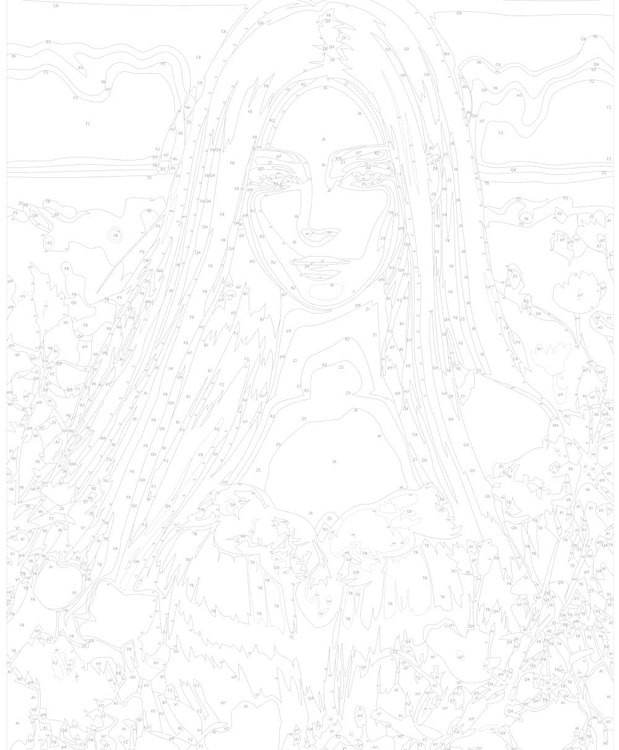 Картина по номерам «Светловолосая девушка в поле» — картинка 3