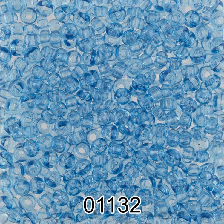Бисер Чехия круглый 5 10/0, 2,3 мм, 500 г, цвет: 01132 светло-синий