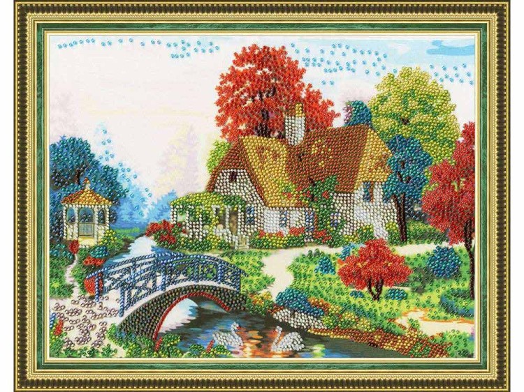 Набор вышивки бисером «Домик у речки» — картинка 2