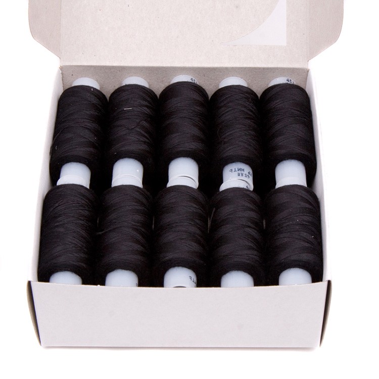 Нитки 45лл 200 м цвет черный (20 шт.) — картинка 4