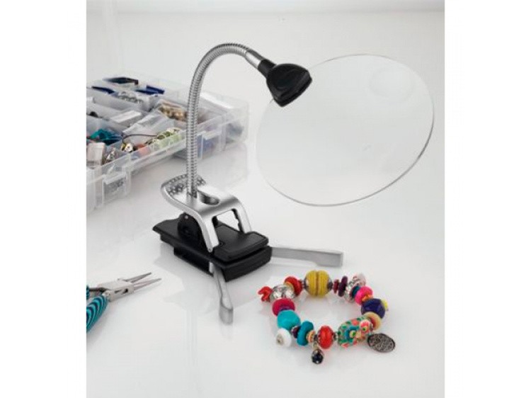 Лупа с подсветкой, с подставкой и клипсой, увеличение Х2, Х4, Daylight — картинка 3