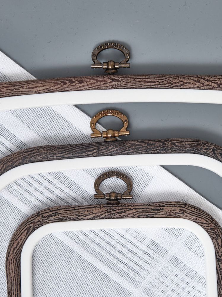 Пяльцы-рамка каучуковые 23х25 см, высота 10 мм, цвет: коричневый, Nurge — картинка 2