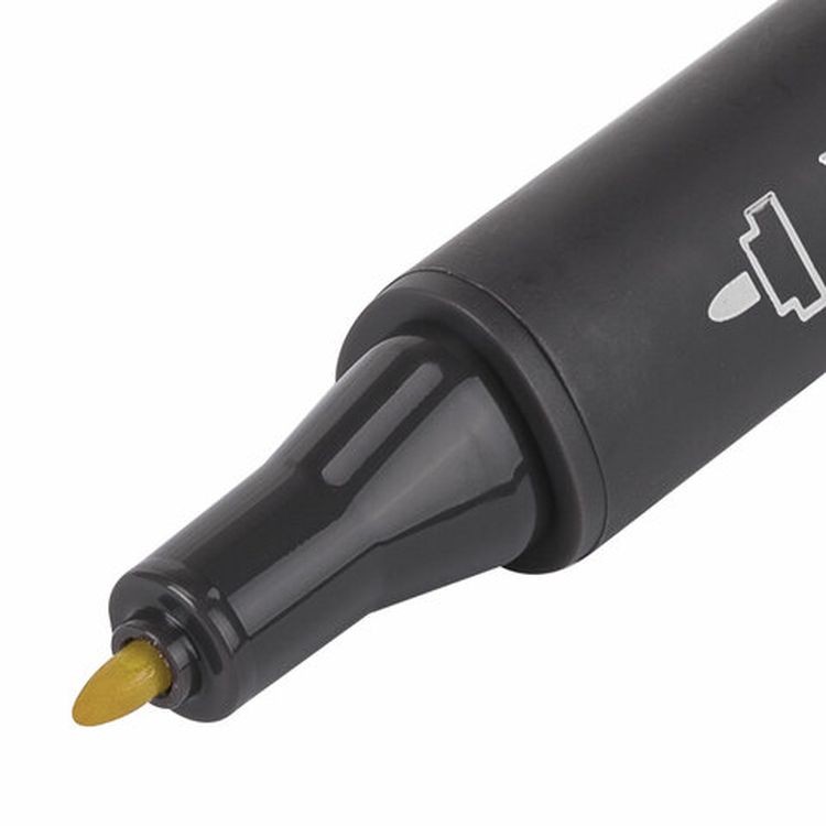 Маркер для скетчинга двусторонний 1 мм - 6 мм BRAUBERG ART CLASSIC, цвет: желтый канареечный — картинка 4