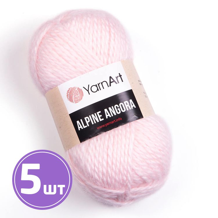 Пряжа YarnArt Alpine Angora (340), нежно-розовый, 5 шт. по 150 г