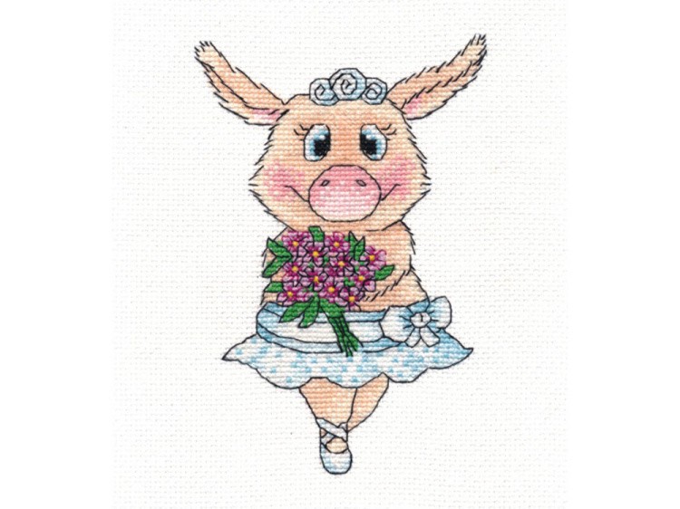 Набор для вышивания «Свинка-балерина»