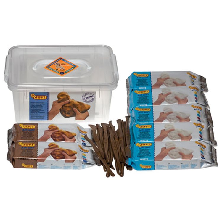 Паста (масса) для моделирования и лепки JOVI, отвердевающая, набор 7 шт. по 500 г, стеки — картинка 3