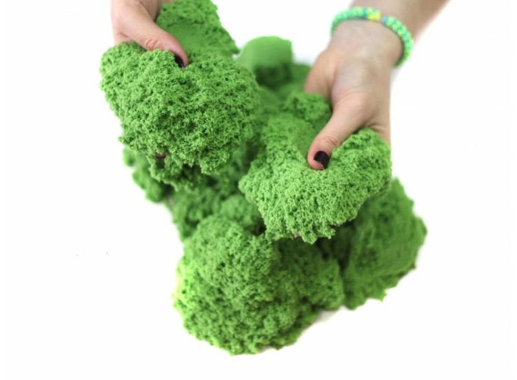 Космический пластичный песок Зёленый 0.5 кг — картинка 5