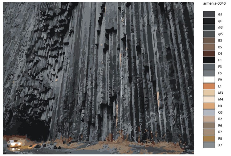 Картина по номерам «Армения: симфония камней, Гарни 40x50» — картинка 2