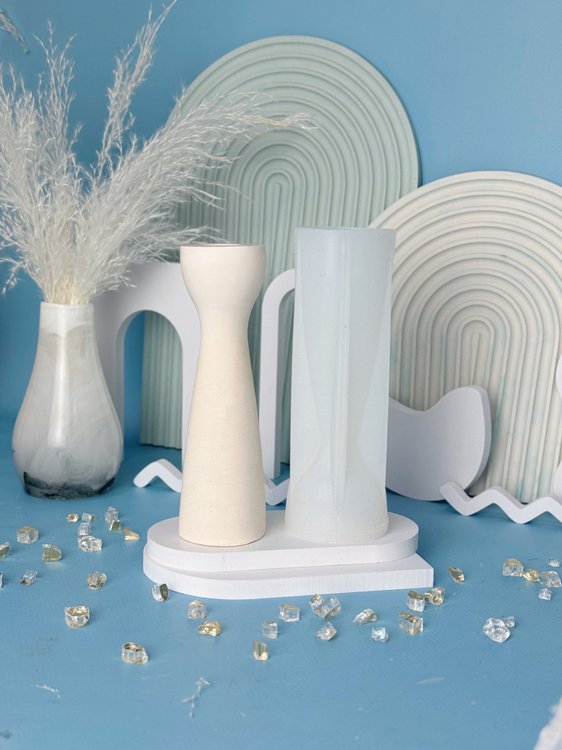 Силиконовый молд - Подсвечник №3, d5,8x16,2см, 1 шт. — картинка 3