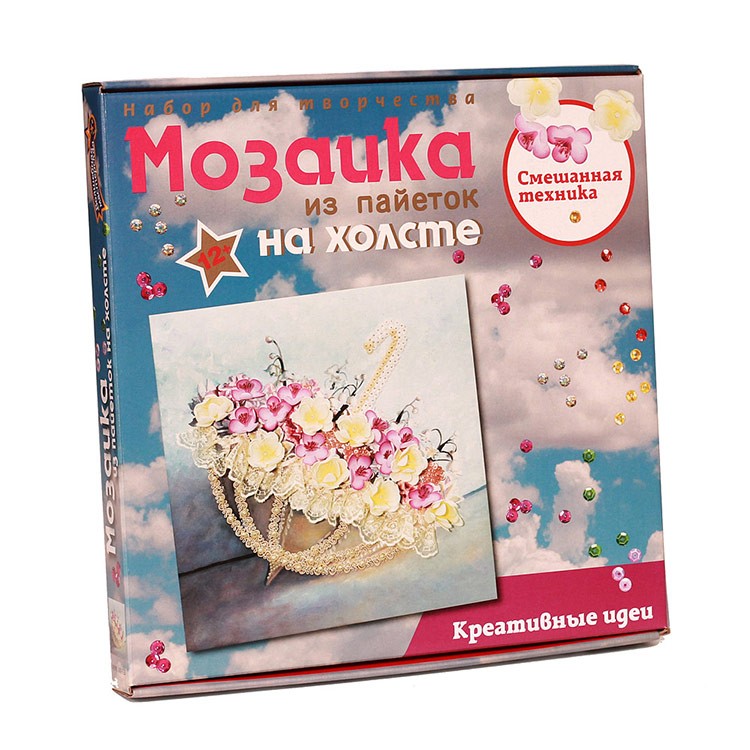 Картина на холсте из пайеток «Романтика дождя» — картинка 3