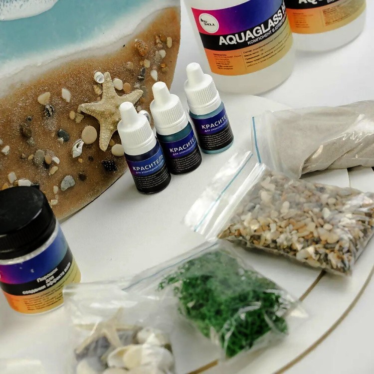 Набор для рисования эпоксидной смолой в технике ResinART Море 2.0, RU-SMOLA — картинка 6