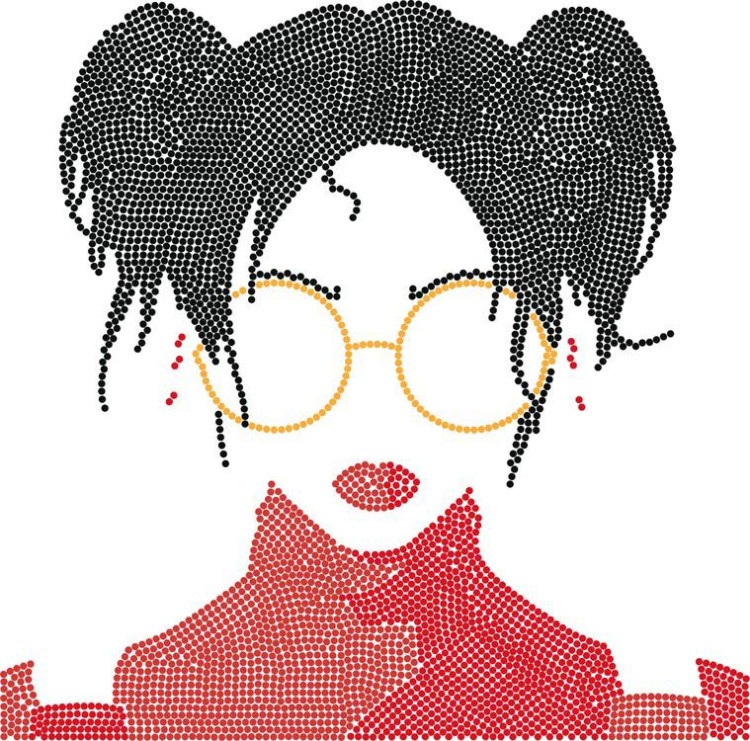 Алмазная вышивка «Постер. Девушка в красном» — картинка 2