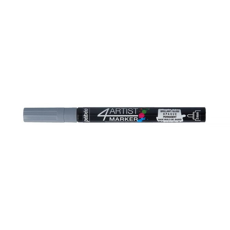 Маркер художественный 4Artist Marker на масляной основе, 2 мм, круглое перо, серый, PEBEO