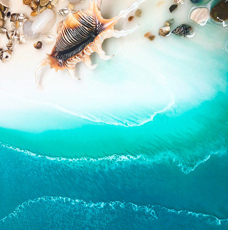 Стромбус канариум белый средний, 1 шт., ResinArt — картинка 3