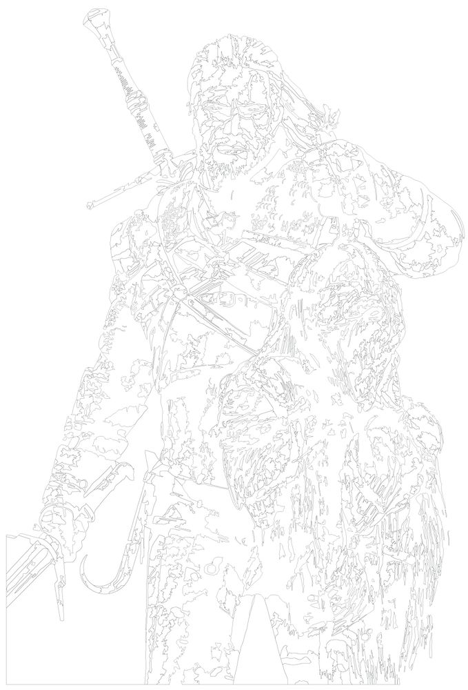 Картина по номерам «Ведьмак: Геральт из Ривии 7» — картинка 3