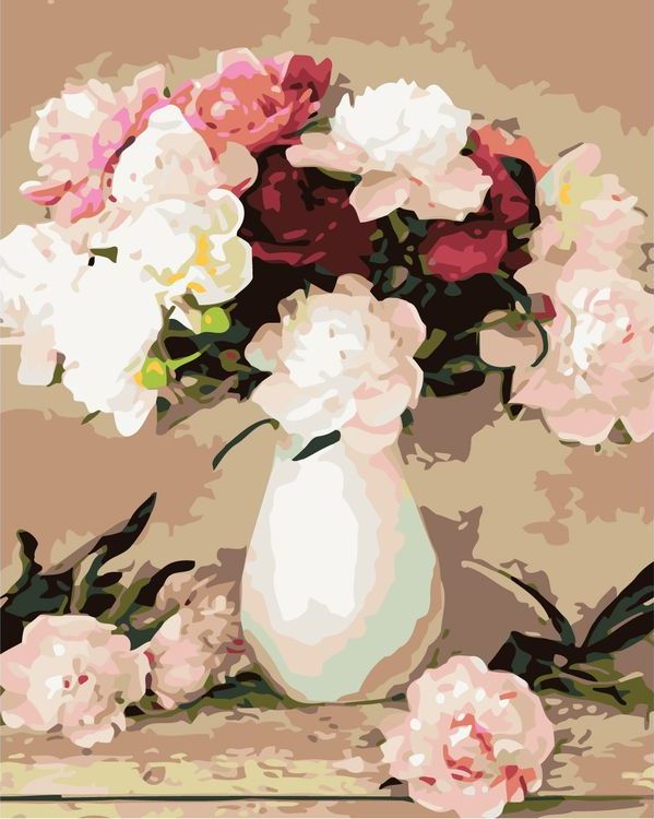 Картина по номерам «Ваза с цветами»