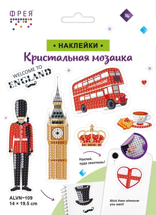 Алмазная вышивка «Наклейки. Англия» — картинка 2