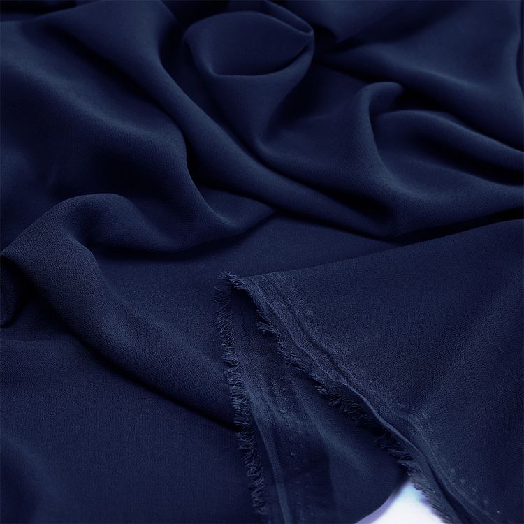 Ткань Креп-шифон, 5 м, ширина 150 см, 105 г/м2, цвет: синий, TBY — картинка 3