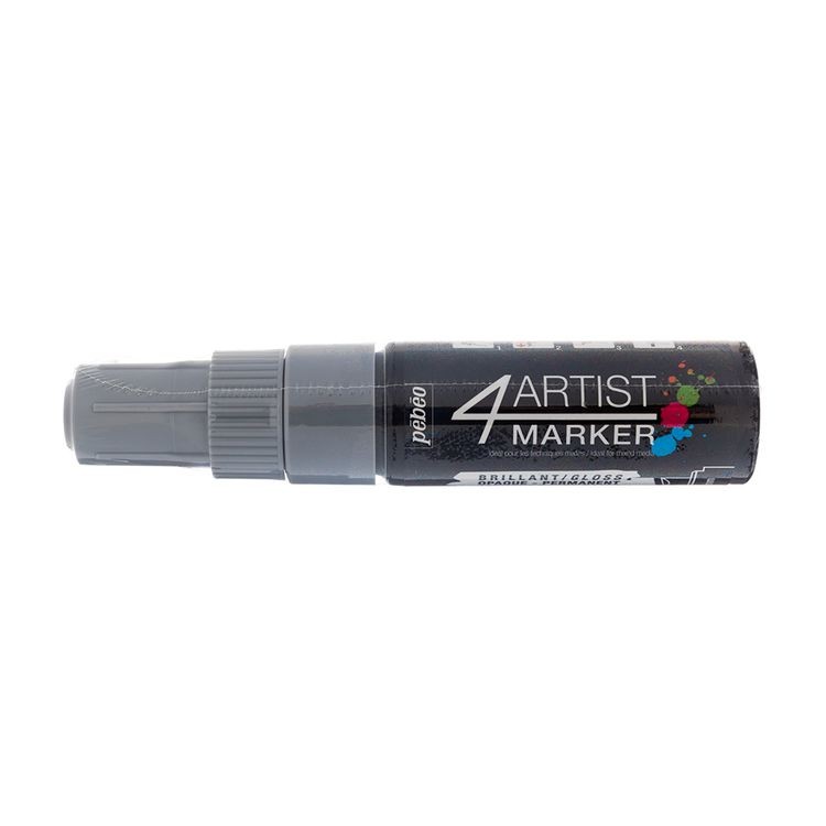 Маркер художественный 4Artist Marker на масляной основе, 8 мм, перо скошенное, серый, PEBEO