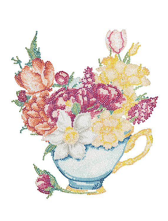Алмазная вышивка «Цветочный чай» — картинка 2