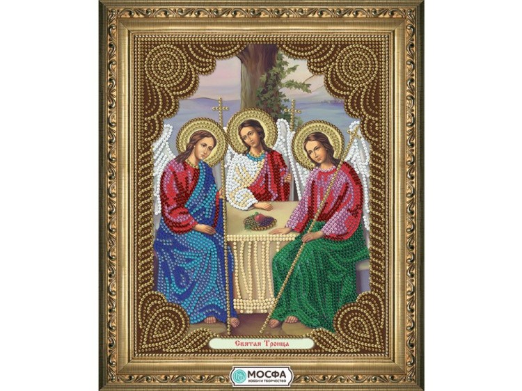 Схема для вышивки бисером «Икона Святая Троица»