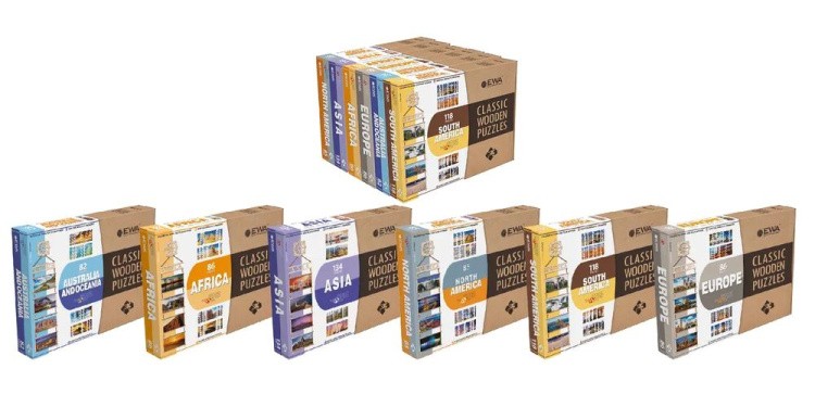 Деревянный пазл, двусторонний «Карта мира. Азия», Eco Wood Art — картинка 8