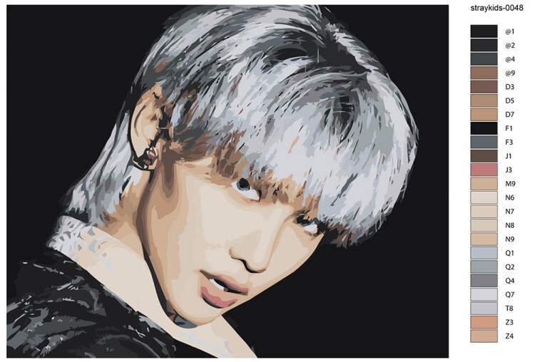 Картина по номерам «Stray Kids Стрей Кидс KPOP кпоп: Феликс» — картинка 2