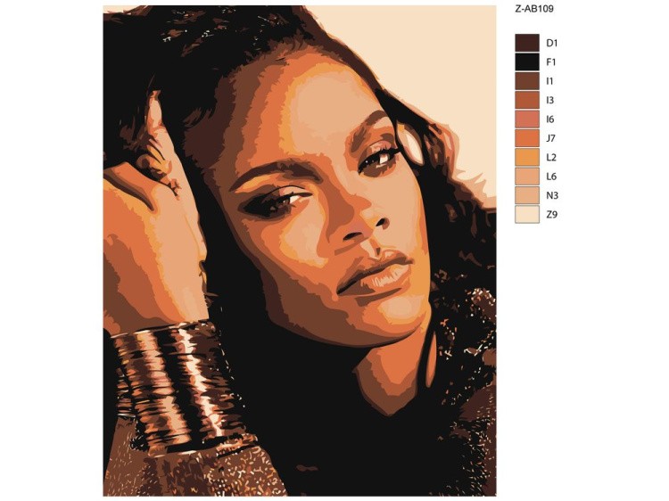 Картина по номерам «Рианна» — картинка 2