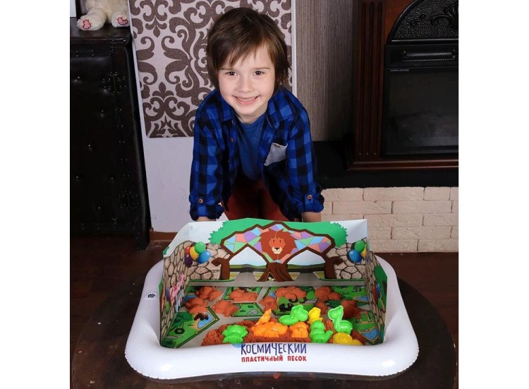 Набор космического песка «Зоопарк» 1 кг, меняет цвет — картинка 6