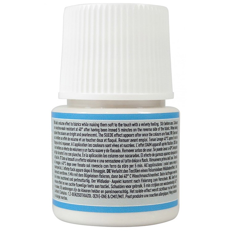 Краска для темных и светлых тканей с эффектом замши Setacolor Pebeo, цвет: белый античный, 45 мл — картинка 4