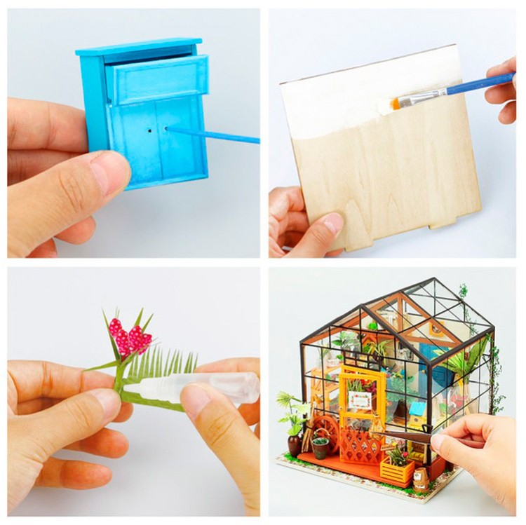 Набор для создания миниатюры (румбокс) «Цветочная Оранжерея» — картинка 5