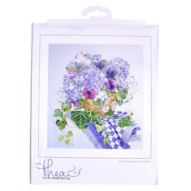 Набор для вышивания «Гортензия и анемоны» — картинка 5