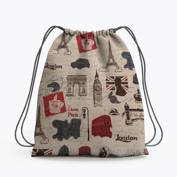 Ткань льняная, 1 м x 150 см, 140 г/м², цвет: молочный, принт, TBY — картинка 7