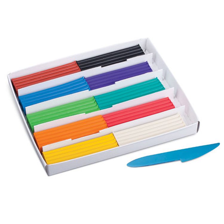 Пластилин классический Луч «Классика», 10 цветов, 200 г, со стеком — картинка 2