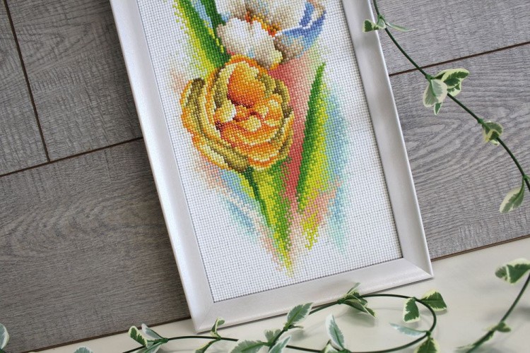 Алмазная вышивка «Желтые тюльпаны» — картинка 2