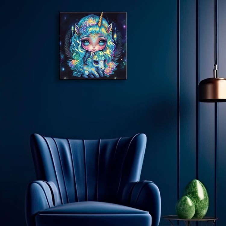 Картина по номерам с поталью «В мире фантазий» — картинка 4