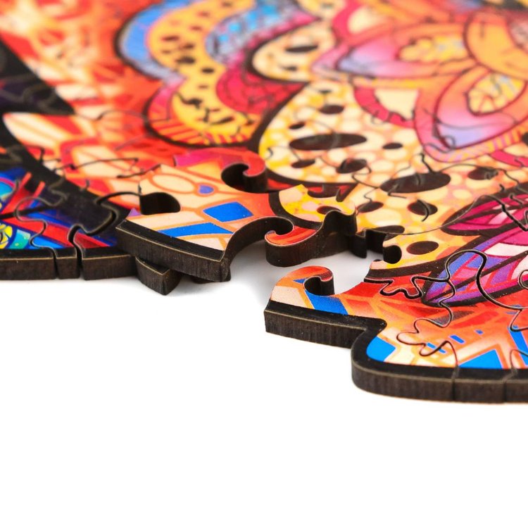 Деревянный пазл Unidragon «Нежная рысь», размер M (А4) — картинка 6