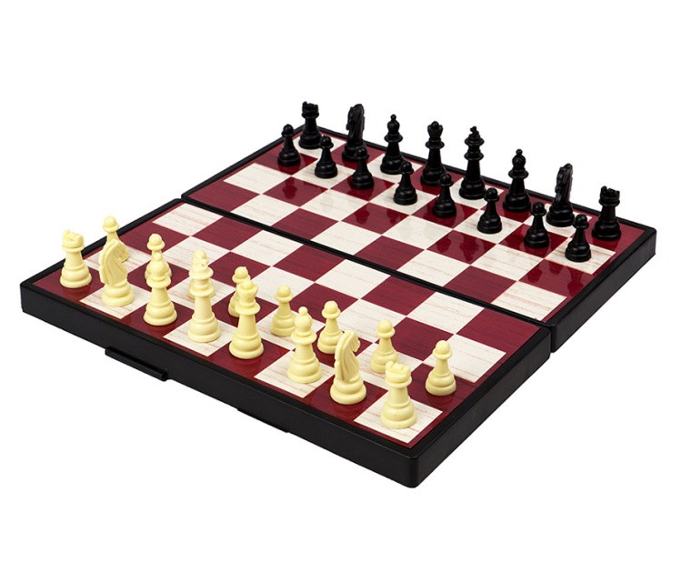 Игра настольная 5 в 1. Шахматы, шашки, домино, нарды, карты (24,5х12,5 см) — картинка 2